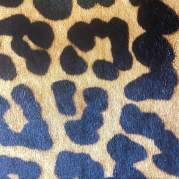 NWT Michael Kors Carmen Leopard Small NS Phone Crossbody Real Hair Calf - Picture 8 of 15